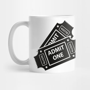 Admit One Movie Ticket Print Mug